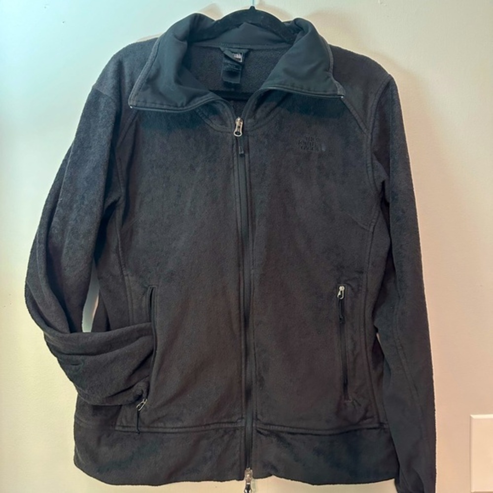 The North Face Black Full Zip Long Sleeve Polyester Jacket Women's Size XL
